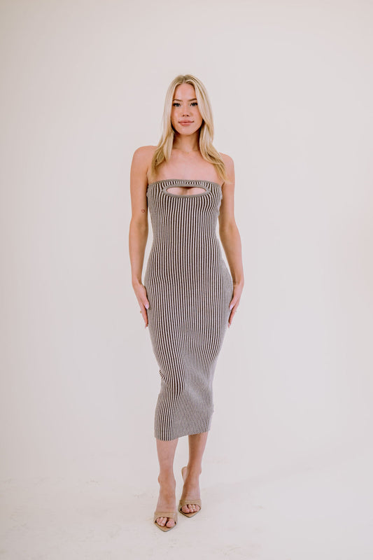 HOURGLASS RIBBED DRESS