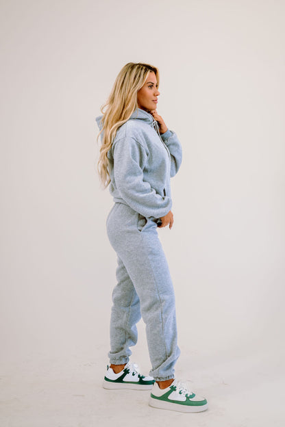 comfortable grey sweat set 