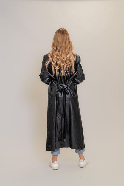 JOLIE LEATHER TRENCH COAT