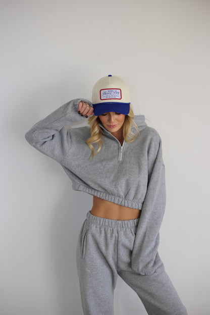 OFF DAY HEATHER GREY SWEAT SET